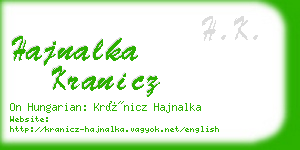 hajnalka kranicz business card